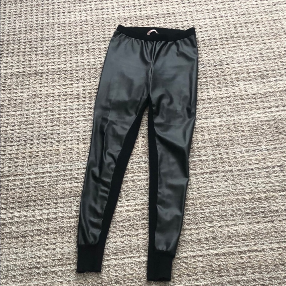 Faux leather leggings